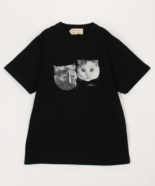 FREAK'S STORE(フリークスストア)の「O by O/ワンバイワン original print tee BUCHICO & DEDE/オリジナルプリントTシャツ ブチコ&デデ(Tシャツ/カットソー・レディース・ホワイト/ブラック・MEDIUM)」の2枚目の写真