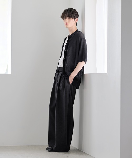ASTRONOMY(アストロノミー)の「ベルテッドインタックワイドパンツ(その他パンツ・メンズ・ブラック/ネイビー・M/L/XL)」の12枚目の写真