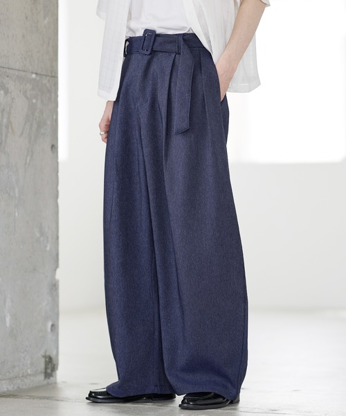 ASTRONOMY(アストロノミー)の「ベルテッドインタックワイドパンツ(その他パンツ・メンズ・ブラック/ネイビー・M/L/XL)」の15枚目の写真