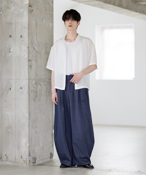 ASTRONOMY(アストロノミー)の「ベルテッドインタックワイドパンツ(その他パンツ・メンズ・ブラック/ネイビー・M/L/XL)」の20枚目の写真