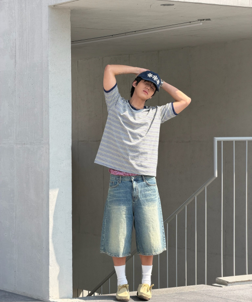 AMOU(アモウ)の「AMOU Multi Stripe Ringer T-Shirts Melange(Tシャツ/カットソー・レディース・その他・1/2/W)」の10枚目の写真