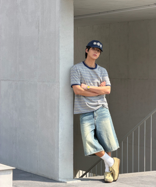 AMOU(アモウ)の「AMOU Multi Stripe Ringer T-Shirts Melange(Tシャツ/カットソー・レディース・その他・1/2/W)」の13枚目の写真