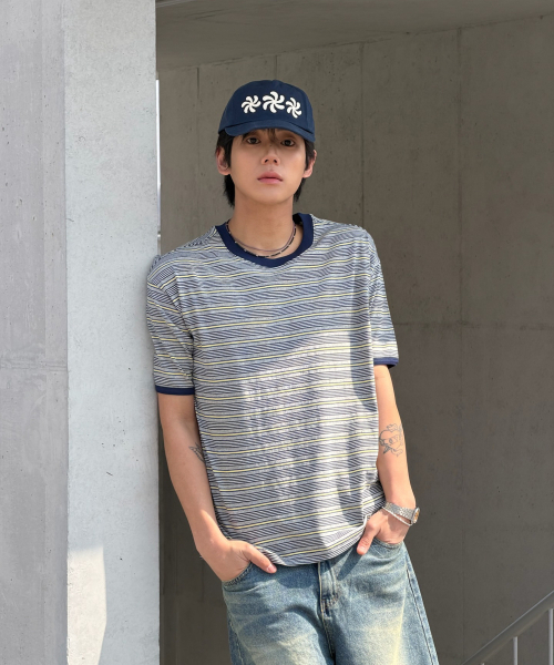 AMOU(アモウ)の「AMOU Multi Stripe Ringer T-Shirts Melange(Tシャツ/カットソー・レディース・その他・1/2/W)」の14枚目の写真
