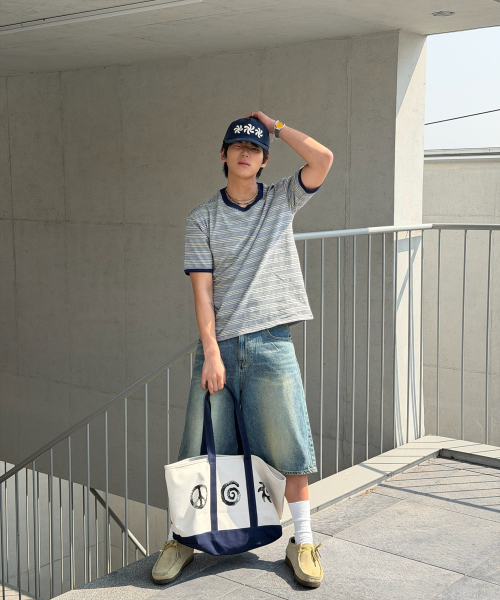 AMOU(アモウ)の「AMOU Multi Stripe Ringer T-Shirts Melange(Tシャツ/カットソー・レディース・その他・1/2/W)」の17枚目の写真