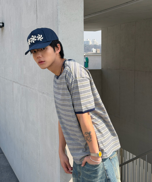 AMOU(アモウ)の「AMOU Multi Stripe Ringer T-Shirts Melange(Tシャツ/カットソー・レディース・その他・1/2/W)」の2枚目の写真
