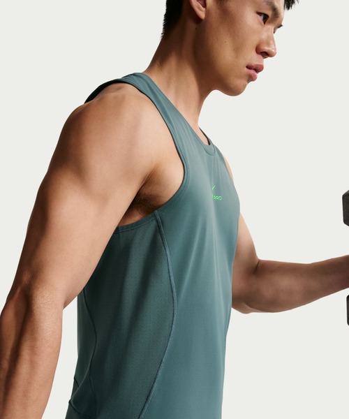 NIKE(ナイキ)の「ナイキ NIKE ナイキ NP DF NPT TANK(タンクトップ・メンズ・ブラック/グリーン・M/L/LL/S/3L)」の3枚目の写真