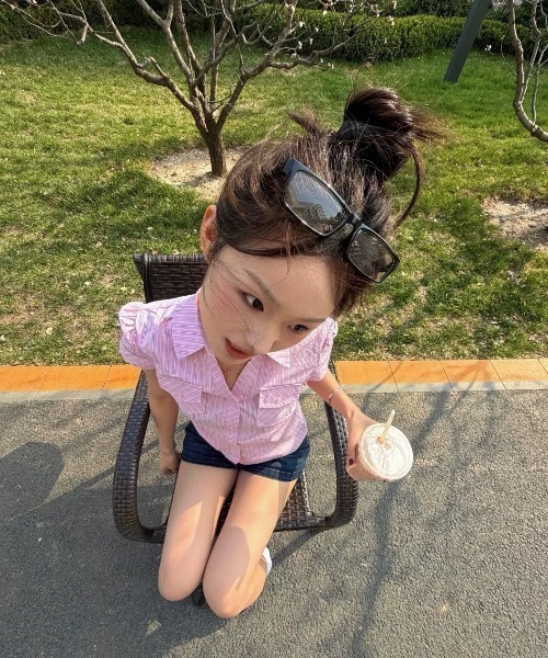 Vipoa（ヴィポア）の「Pink stripe tight blouse（シャツ/ブラウス・レディース・ピンク・FREE）」の17枚目の写真