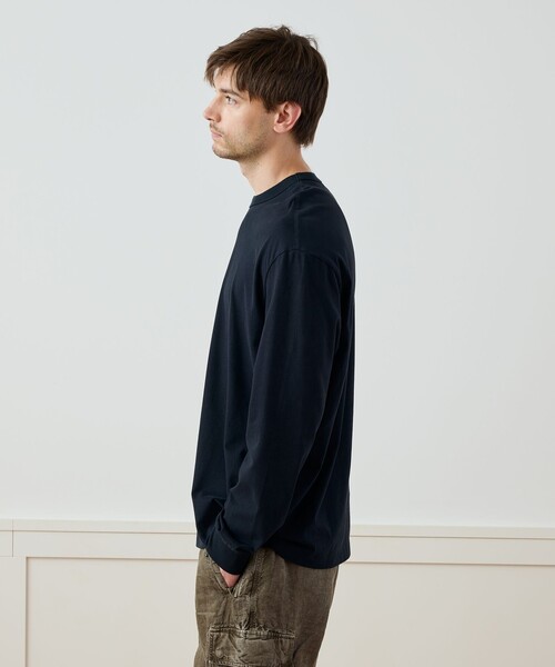 JAMES PERSE(ジェームスパース)の「ヘビーラックスジャージー ロングスリーブTシャツ MLOJ3771(Tシャツ/カットソー・メンズ・ホワイト/ブラック・1/2)」の7枚目の写真