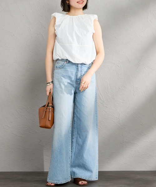 nenom（ネノム）の「[nenom/ネノム] 2WAY キャップスリーブ バルーンシャツブラウス（シャツ/ブラウス・レディース・サックスブルー/ブラック/オフホワイト・F）」の17枚目の写真