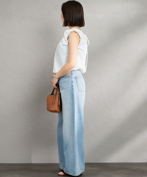 nenom（ネノム）の「[nenom/ネノム] 2WAY キャップスリーブ バルーンシャツブラウス（シャツ/ブラウス・レディース・サックスブルー/ブラック/オフホワイト・F）」の18枚目の写真