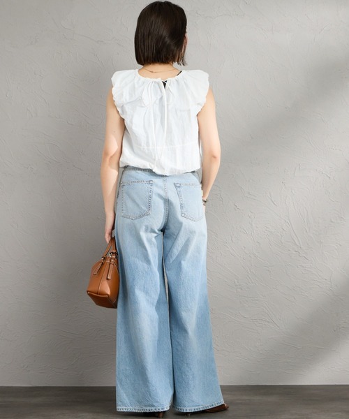 nenom（ネノム）の「[nenom/ネノム] 2WAY キャップスリーブ バルーンシャツブラウス（シャツ/ブラウス・レディース・サックスブルー/ブラック/オフホワイト・F）」の19枚目の写真