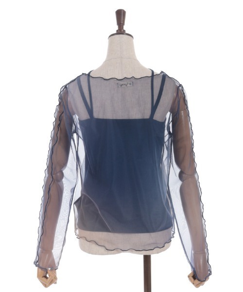 axes femme（アクシーズファム）の「インナー付グラデシアトップス（Tシャツ/カットソー・レディース・ネイビー/ブラウン/ブラック・FREE）」の6枚目の写真