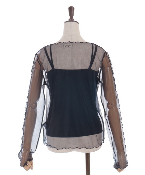 axes femme（アクシーズファム）の「インナー付グラデシアトップス（Tシャツ/カットソー・レディース・ネイビー/ブラウン/ブラック・FREE）」の21枚目の写真