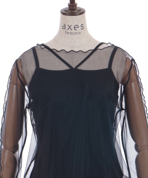 axes femme（アクシーズファム）の「インナー付グラデシアトップス（Tシャツ/カットソー・レディース・ネイビー/ブラウン/ブラック・FREE）」の22枚目の写真