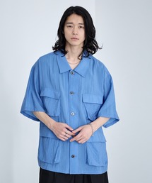 RAGEBLUE(���C�W�u���[)��Sheer Nylon Fatigue Shirt/�V�A�[�t�@�e�B�[�O�V���c(�V���c/�u���E�X)