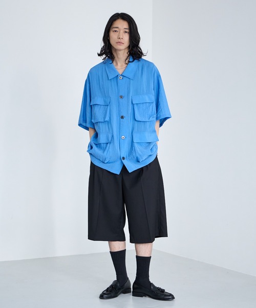 RAGEBLUE（レイジブルー）の「Sheer Nylon Fatigue Shirt/シアーファティーグシャツ（シャツ/ブラウス・メンズ・ブラック/ライトブルー・MEDIUM/LARGE）」の17枚目の写真