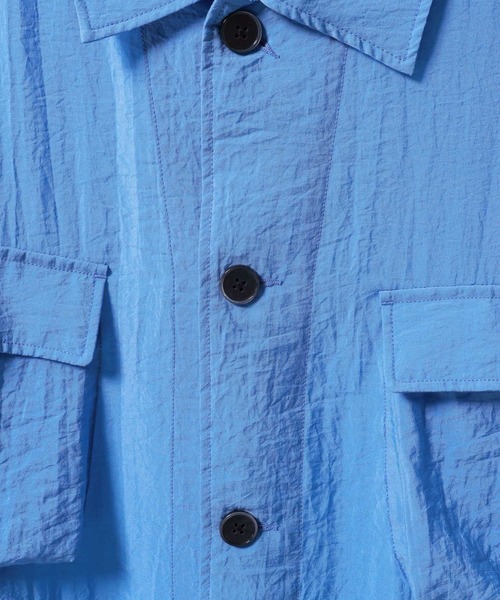 RAGEBLUE（レイジブルー）の「Sheer Nylon Fatigue Shirt/シアーファティーグシャツ（シャツ/ブラウス・メンズ・ブラック/ライトブルー・MEDIUM/LARGE）」の4枚目の写真