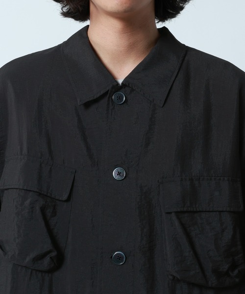 RAGEBLUE（レイジブルー）の「Sheer Nylon Fatigue Shirt/シアーファティーグシャツ（シャツ/ブラウス・メンズ・ブラック/ライトブルー・MEDIUM/LARGE）」の22枚目の写真