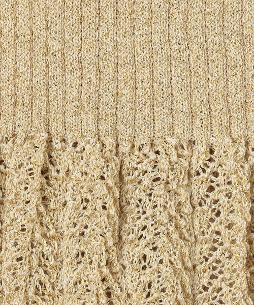 MACPHEE(マカフィー)の「レーシーラメ フレアキャミソール(キャミソール・レディース・ゴールド・S)」の10枚目の写真