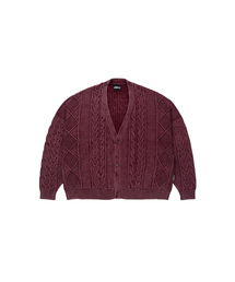 AJOBYAJO（アジョバイアジョ）の「Cable Washed Cardigan [BURGUNDY]（カーディガン/ボレロ）」