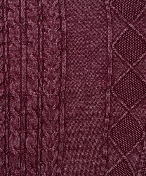 AJOBYAJO（アジョバイアジョ）の「Cable Washed Cardigan [BURGUNDY]（カーディガン/ボレロ・メンズ・その他・FREE）」の4枚目の写真