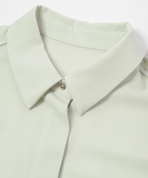 URBAN RESEARCH ROSSO WOMEN（アーバンリサーチ　ロッソ）の「クールタッチ 防シワ シャツブラウス（シャツ/ブラウス・レディース・ミント/ブルー系その他/ベージュ系その他・FREE）」の6枚目の写真