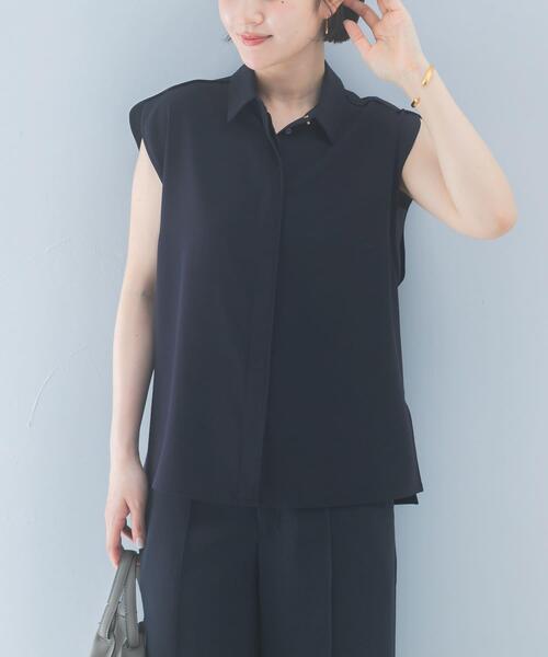 URBAN RESEARCH ROSSO WOMEN（アーバンリサーチ　ロッソ）の「クールタッチ 防シワ シャツブラウス（シャツ/ブラウス・レディース・ミント/ブルー系その他/ベージュ系その他・FREE）」の7枚目の写真