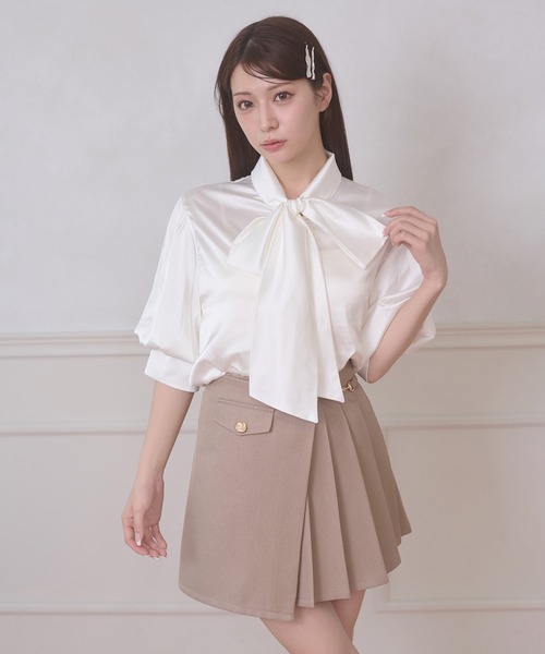 Ambre Neige(アンブルネージュ)の「assortment bow tie blouse / アソートボウタイブラウス(シャツ/ブラウス・レディース・オフホワイト/ライトブルー/その他/ネイビー・FREE)」の12枚目の写真