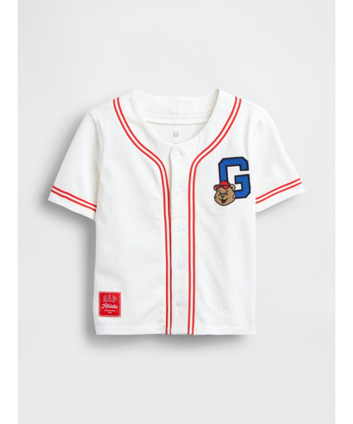 GAP(ギャップ)の「ブラナンベア GAPロゴ ベースボール ジャージーTシャツ (幼児・ベビー)(シャツ/ブラウス・キッズ・オフホワイト・100cm/95cm/90cm/80cm/105cm/110cm)」の2枚目の写真