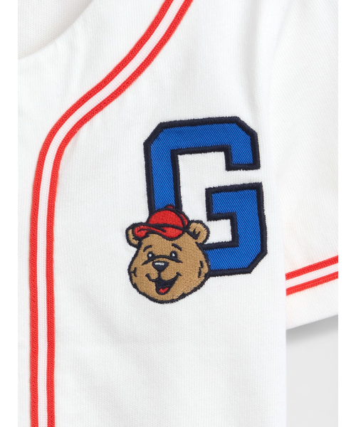 GAP(ギャップ)の「ブラナンベア GAPロゴ ベースボール ジャージーTシャツ (幼児・ベビー)(シャツ/ブラウス・キッズ・オフホワイト・100cm/95cm/90cm/80cm/105cm/110cm)」の4枚目の写真