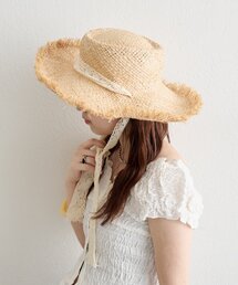 mystic | レースタイ付きストローハット(ハット)