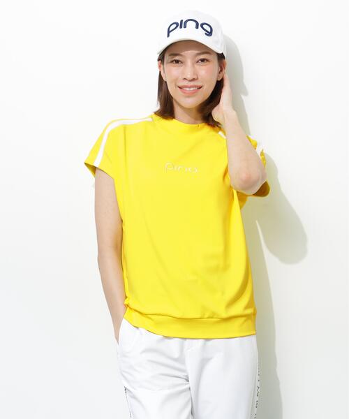 PING(ピン)の「【PING APPAREL】テラカノコ半袖ハイネックシャツ(Tシャツ/カットソー・レディース・ブラック/ホワイト/ベージュ/イエロー・S/LL/L/M)」の4枚目の写真
