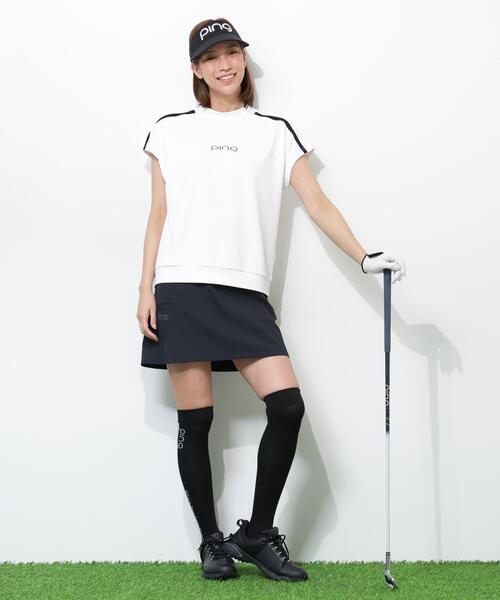 PING(ピン)の「【PING APPAREL】テラカノコ半袖ハイネックシャツ(Tシャツ/カットソー・レディース・ブラック/ホワイト/ベージュ/イエロー・S/LL/L/M)」の12枚目の写真