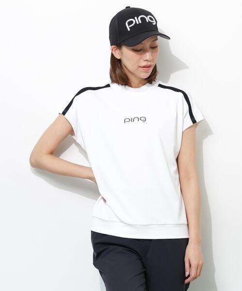 PING(ピン)の「【PING APPAREL】テラカノコ半袖ハイネックシャツ(Tシャツ/カットソー・レディース・ブラック/ホワイト/ベージュ/イエロー・S/LL/L/M)」の13枚目の写真