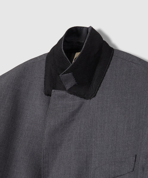 HOLIDAY(ホリデイ)の「WOOL PUFF JACKET ウールパフジャケット(テーラードジャケット・レディース・チャコールグレー・ONE SIZE)」の4枚目の写真
