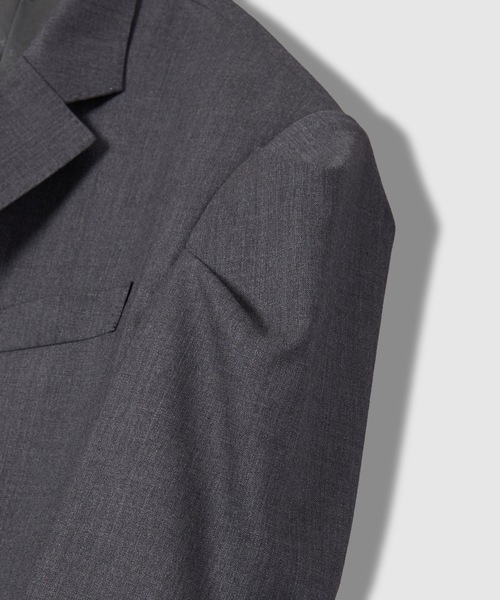 HOLIDAY(ホリデイ)の「WOOL PUFF JACKET ウールパフジャケット(テーラードジャケット・レディース・チャコールグレー・ONE SIZE)」の5枚目の写真
