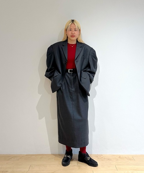 HOLIDAY(ホリデイ)の「WOOL PUFF JACKET ウールパフジャケット(テーラードジャケット・レディース・チャコールグレー・ONE SIZE)」の8枚目の写真