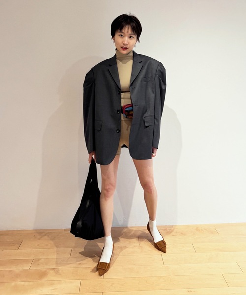 HOLIDAY(ホリデイ)の「WOOL PUFF JACKET ウールパフジャケット(テーラードジャケット・レディース・チャコールグレー・ONE SIZE)」の12枚目の写真