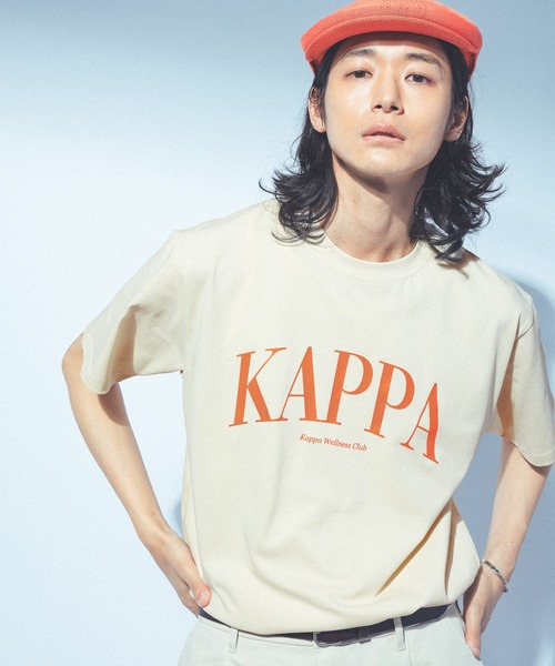 Kappa（カッパ）の「≪Kappa×and ST ウェルネスクラブ≫　ロゴTシャツ（Tシャツ/カットソー・レディース・チャコールグレー/ミント/アイボリー/ホワイト/ピンク・LARGE/MEDIUM/SMALL）」の3枚目の写真