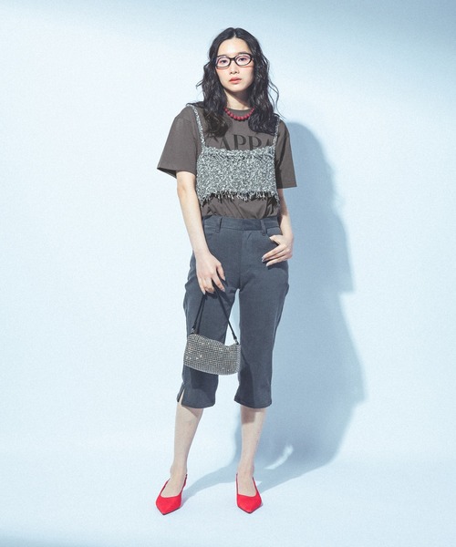 Kappa（カッパ）の「≪Kappa×and ST ウェルネスクラブ≫　ロゴTシャツ（Tシャツ/カットソー・レディース・チャコールグレー/ミント/アイボリー/ホワイト/ピンク・LARGE/MEDIUM/SMALL）」の6枚目の写真