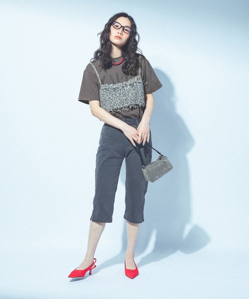 Kappa（カッパ）の「≪Kappa×and ST ウェルネスクラブ≫　ロゴTシャツ（Tシャツ/カットソー・レディース・チャコールグレー/ミント/アイボリー/ホワイト/ピンク・LARGE/MEDIUM/SMALL）」の7枚目の写真
