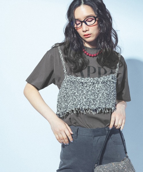 Kappa（カッパ）の「≪Kappa×and ST ウェルネスクラブ≫　ロゴTシャツ（Tシャツ/カットソー・レディース・チャコールグレー/ミント/アイボリー/ホワイト/ピンク・LARGE/MEDIUM/SMALL）」の9枚目の写真