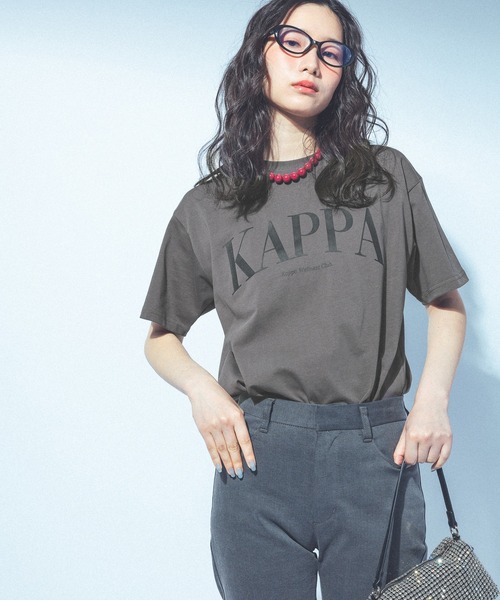 Kappa（カッパ）の「≪Kappa×and ST ウェルネスクラブ≫　ロゴTシャツ（Tシャツ/カットソー・レディース・チャコールグレー/ミント/アイボリー/ホワイト/ピンク・LARGE/MEDIUM/SMALL）」の11枚目の写真