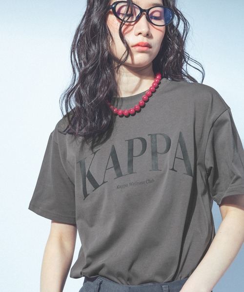 Kappa（カッパ）の「≪Kappa×and ST ウェルネスクラブ≫　ロゴTシャツ（Tシャツ/カットソー・レディース・チャコールグレー/ミント/アイボリー/ホワイト/ピンク・LARGE/MEDIUM/SMALL）」の13枚目の写真