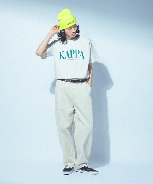 Kappa（カッパ）の「≪Kappa×and ST ウェルネスクラブ≫　ロゴTシャツ（Tシャツ/カットソー・レディース・チャコールグレー/ミント/アイボリー/ホワイト/ピンク・LARGE/MEDIUM/SMALL）」の15枚目の写真