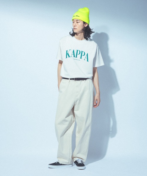 Kappa（カッパ）の「≪Kappa×and ST ウェルネスクラブ≫　ロゴTシャツ（Tシャツ/カットソー・レディース・チャコールグレー/ミント/アイボリー/ホワイト/ピンク・LARGE/MEDIUM/SMALL）」の16枚目の写真