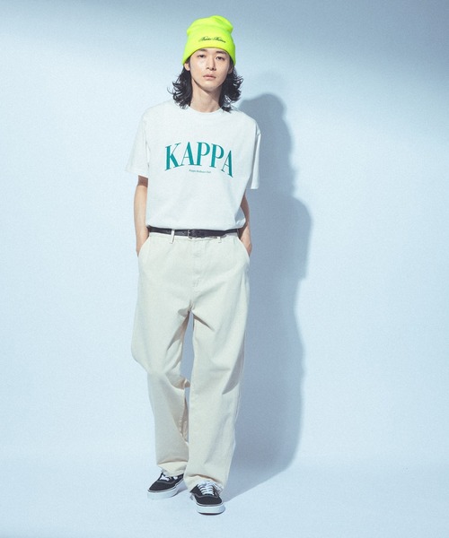 Kappa（カッパ）の「≪Kappa×and ST ウェルネスクラブ≫　ロゴTシャツ（Tシャツ/カットソー・レディース・チャコールグレー/ミント/アイボリー/ホワイト/ピンク・LARGE/MEDIUM/SMALL）」の17枚目の写真