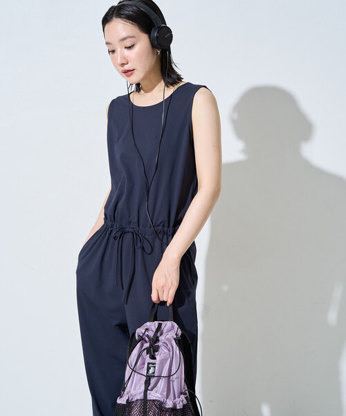 FREAK'S STORE(フリークスストア)の「限定展開 <吸水速乾・接触冷感・UVカット>スピードライ ノースリーブ オールインワン(つなぎ/オールインワン・レディース・ブラウン/ブラック/サックスブルー/ベージュ/ネイビー・MEDIUM/SMALL)」の8枚目の写真