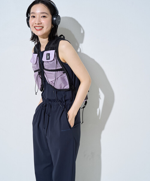 FREAK'S STORE(フリークスストア)の「限定展開 <吸水速乾・接触冷感・UVカット>スピードライ ノースリーブ オールインワン(つなぎ/オールインワン・レディース・ブラウン/ブラック/サックスブルー/ベージュ/ネイビー・MEDIUM/SMALL)」の14枚目の写真