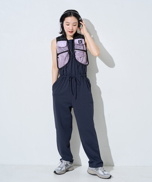 FREAK'S STORE(フリークスストア)の「限定展開 <吸水速乾・接触冷感・UVカット>スピードライ ノースリーブ オールインワン(つなぎ/オールインワン・レディース・ブラウン/ブラック/サックスブルー/ベージュ/ネイビー・MEDIUM/SMALL)」の17枚目の写真